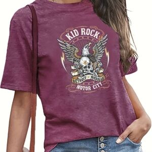 KID ROCK Band Tee Women's Crew Tshirt Size M